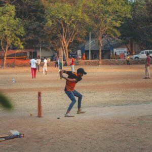 Batter preparing a cricket shot